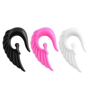  Black Acrylic Wing Tapers  12g (2mm)   Sold as a Pair 