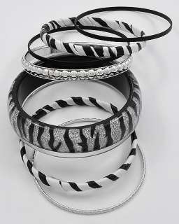 Animal Print 7 Piece Stackable Bracelet Bangle Set  