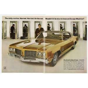  1970 Oldsmobile Delta 88 Phone Booths Double Page Print Ad 