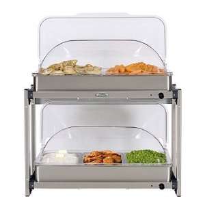  Multi level Buffet Server with Roll Top Lids   Frontgate 