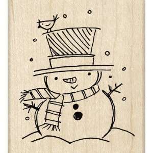  Inkadinkado Whimsical Snowman Wood Stamp Arts, Crafts 