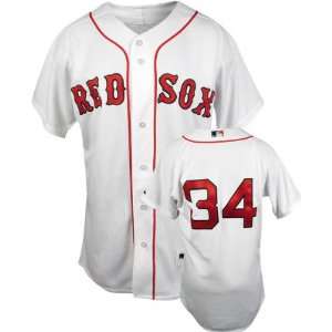   White Majestic MLB Home Authentic Boston Red Sox Jersey Sports
