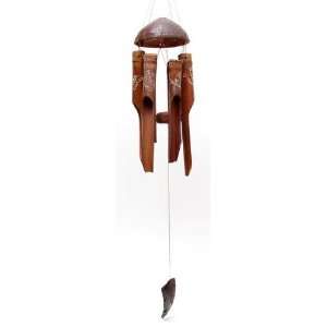  Small Painted Butterfly Bamboo Wind Chime 