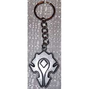  WOW World of Warcraft Horde Symbol Pewter Keychain 